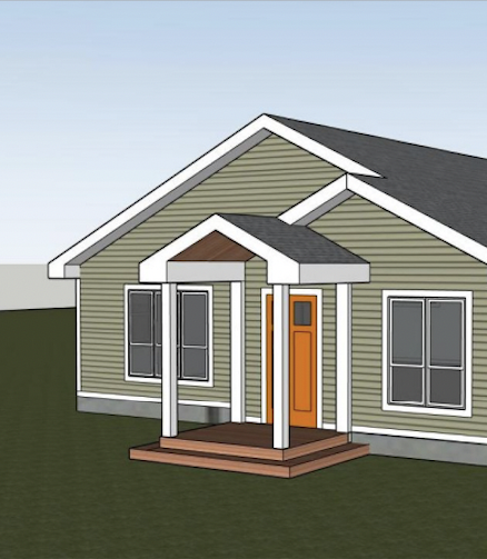 Rendering of home at Herman Road property